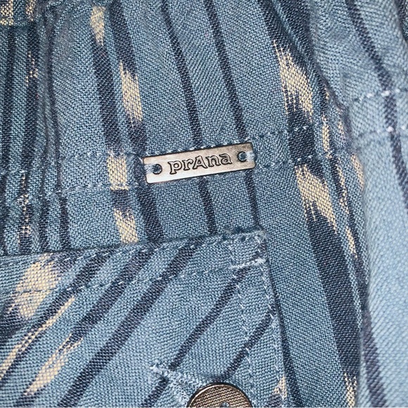 Prana Arlie Boho Tribal Drawstring 100% Organic Cotton Shorts Small - Picture 3 of 5